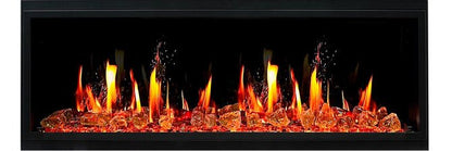 Litedeer Homes Latitude II 58" Smart Wall Mounted Electric Fireplace with APP Reflective Amber Glass - ZEF58VA - Terrace Level