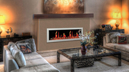 Litedeer Homes Latitude II 58" Smart Wall Mounted Electric Fireplace with APP Reflective Amber Glass - ZEF58VA