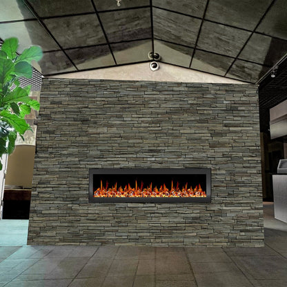 Litedeer Homes Latitude II 68 - inch Seamless Push - in Electric Fireplace - ZEF68X - Terrace Level