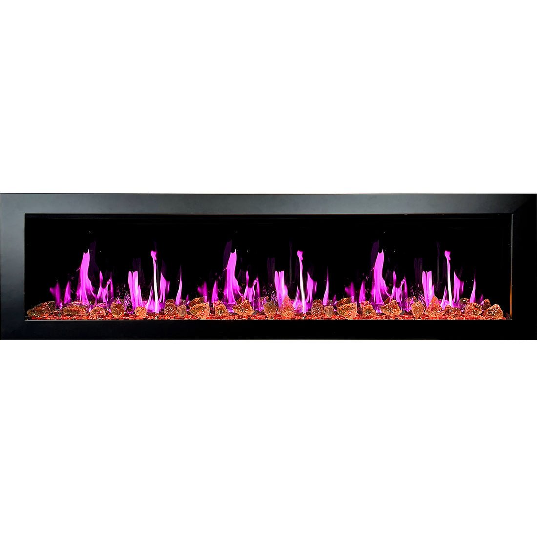 Litedeer Homes Latitude II 78 - inch Seamless Push - in Electric Fireplace - ZEF78V - Terrace Level