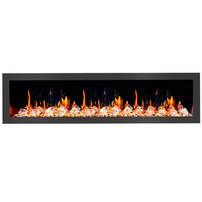 Litedeer Homes Latitude II 78 - inch Seamless Push - in Electric Fireplace - ZEF78V - Terrace Level