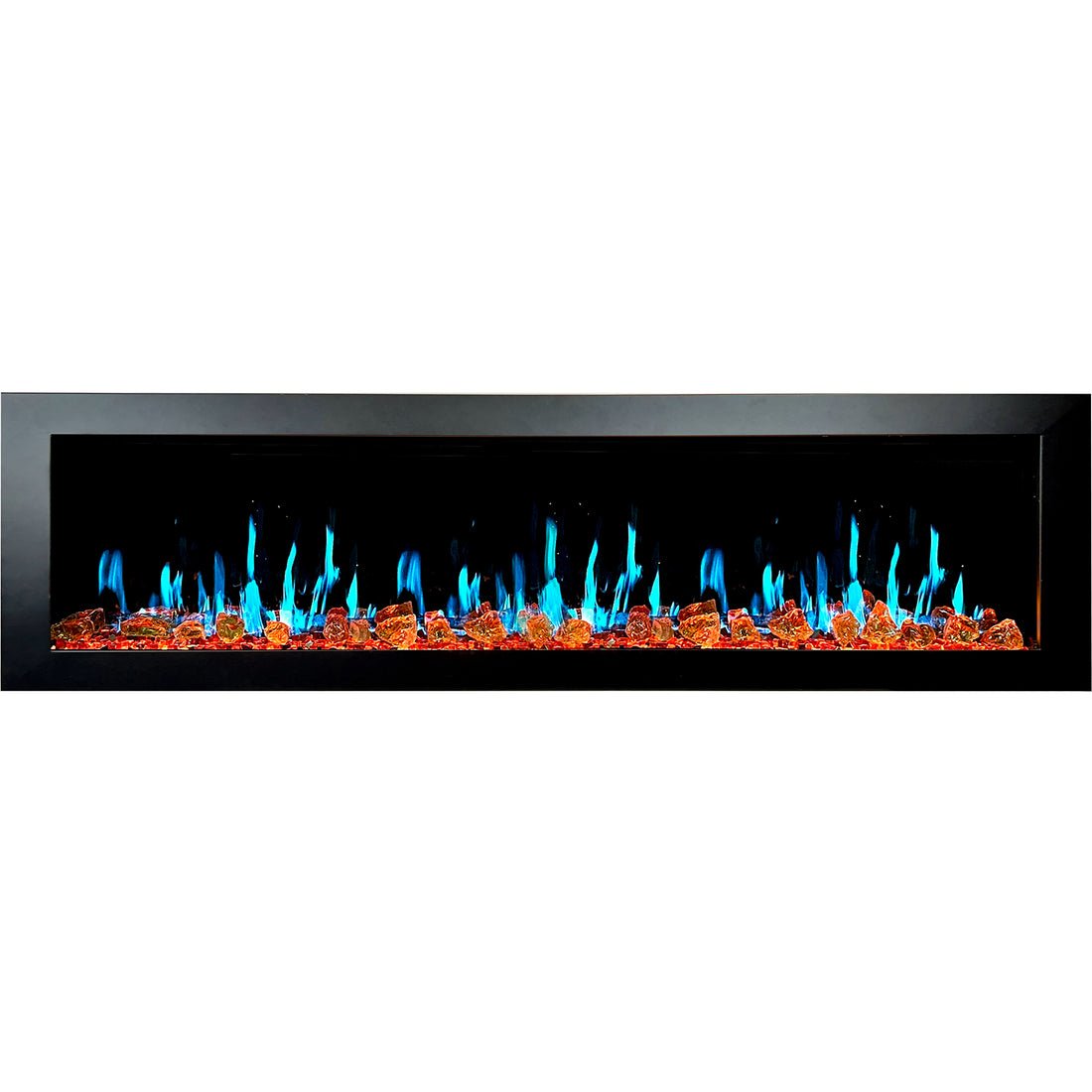 Litedeer Homes Latitude II 78 - inch Seamless Push - in Electric Fireplace - ZEF78V - Terrace Level