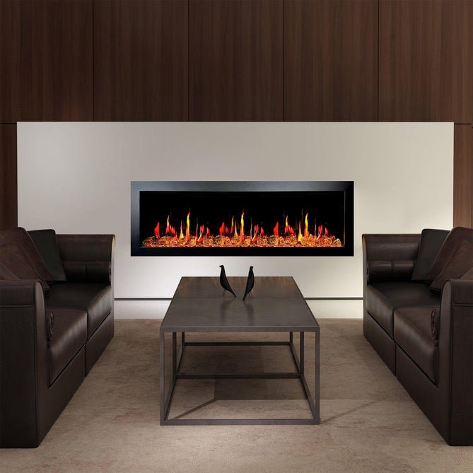 Litedeer Homes Latitude II 78 inch Wifi Smart Electric Fireplace with crackling - ZEF78VA - Terrace Level