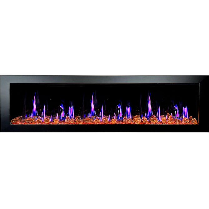 Litedeer Homes Latitude II 78 inch Wifi Smart Electric Fireplace with crackling - ZEF78VA - Terrace Level