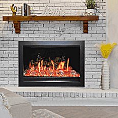 Litedeer Homes LiteStar 38 - Inch Smart Electric Fireplace Inserts Black - ZEF38VC - Terrace Level