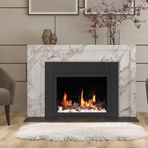 Litedeer Homes LiteStar 38 - Inch Smart Electric Fireplace Inserts Black - ZEF38VC - Terrace Level