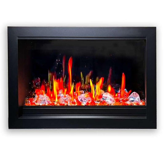 LiteStar 30" Smart Electric Fireplace Insert with App Diamond - like Crystal (ZEF38VC - 30C) - Terrace Level