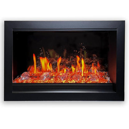 LiteStar 33 inch Smart Electric Fireplace Insert with App Diamond - like Crystal (ZEF38VC - 33C) - Terrace Level