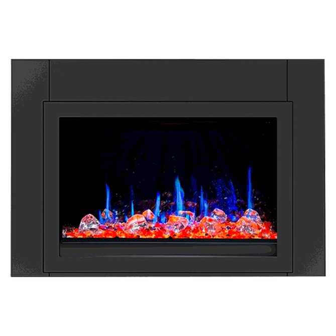 LiteStar 38 inch Smart Electric Fireplace Insert with App Diamond - like Crystal - (ZEF38VC - C) - Terrace Level