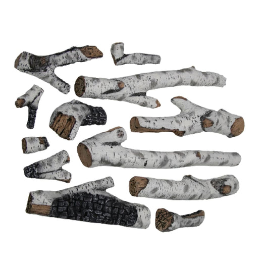 Remii Birch Large 12 Piece Log Set - DESIGN - MEDIA - BIRCH - 12PCE - LARGE - Terrace Level