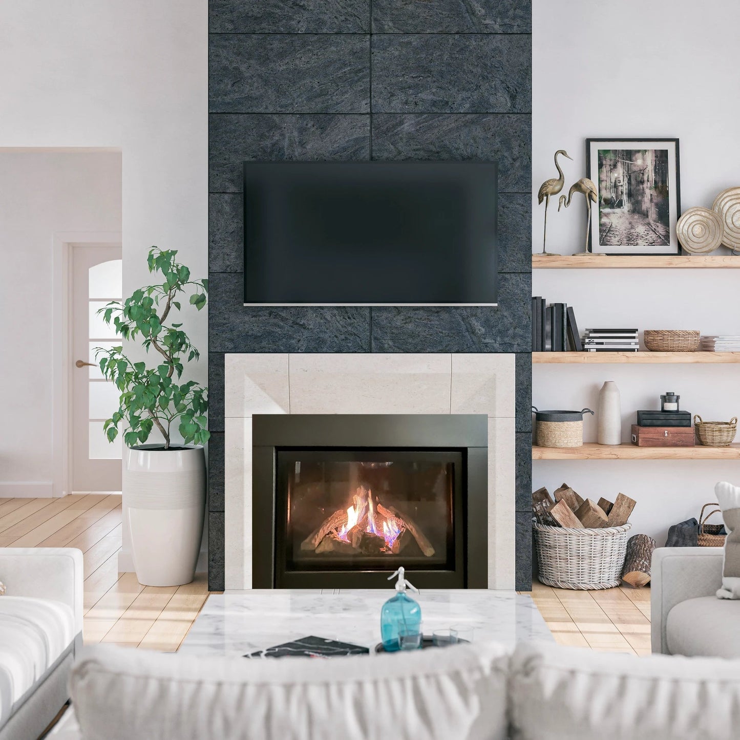 Sierra Flames The Thompson 36 - Inch Gas Fireplace - THOMPSON - 36 - DELUXE - Terrace Level