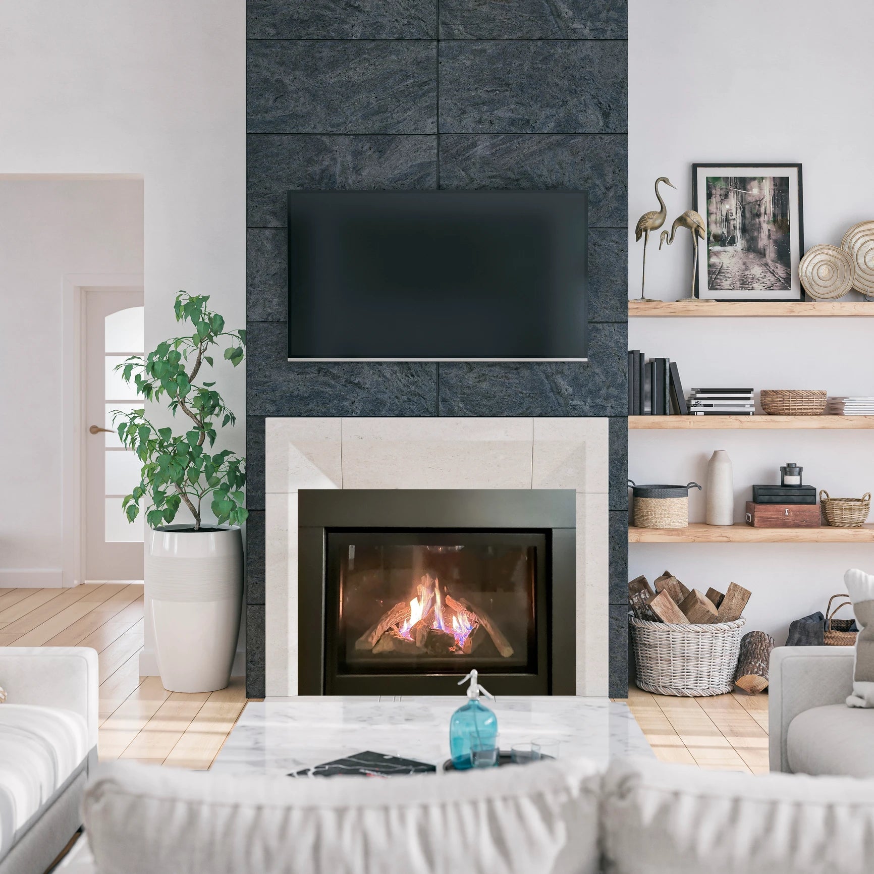 Sierra Flames The Thompson 36 - Inch Gas Fireplace - THOMPSON - 36 - DELUXE - Terrace Level