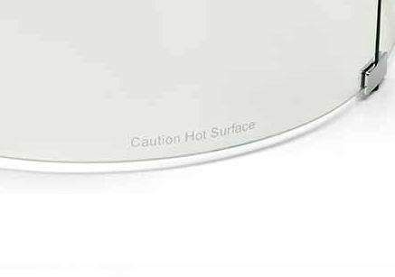 Warming Trends 38 - Inch Round Glass Wind Guard - WG38 - RD - Terrace Level