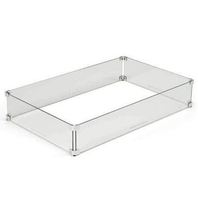 Warming Trends 49x21 - Inch Linear Glass Wind Guard - WG49X21 - RECT - Terrace Level
